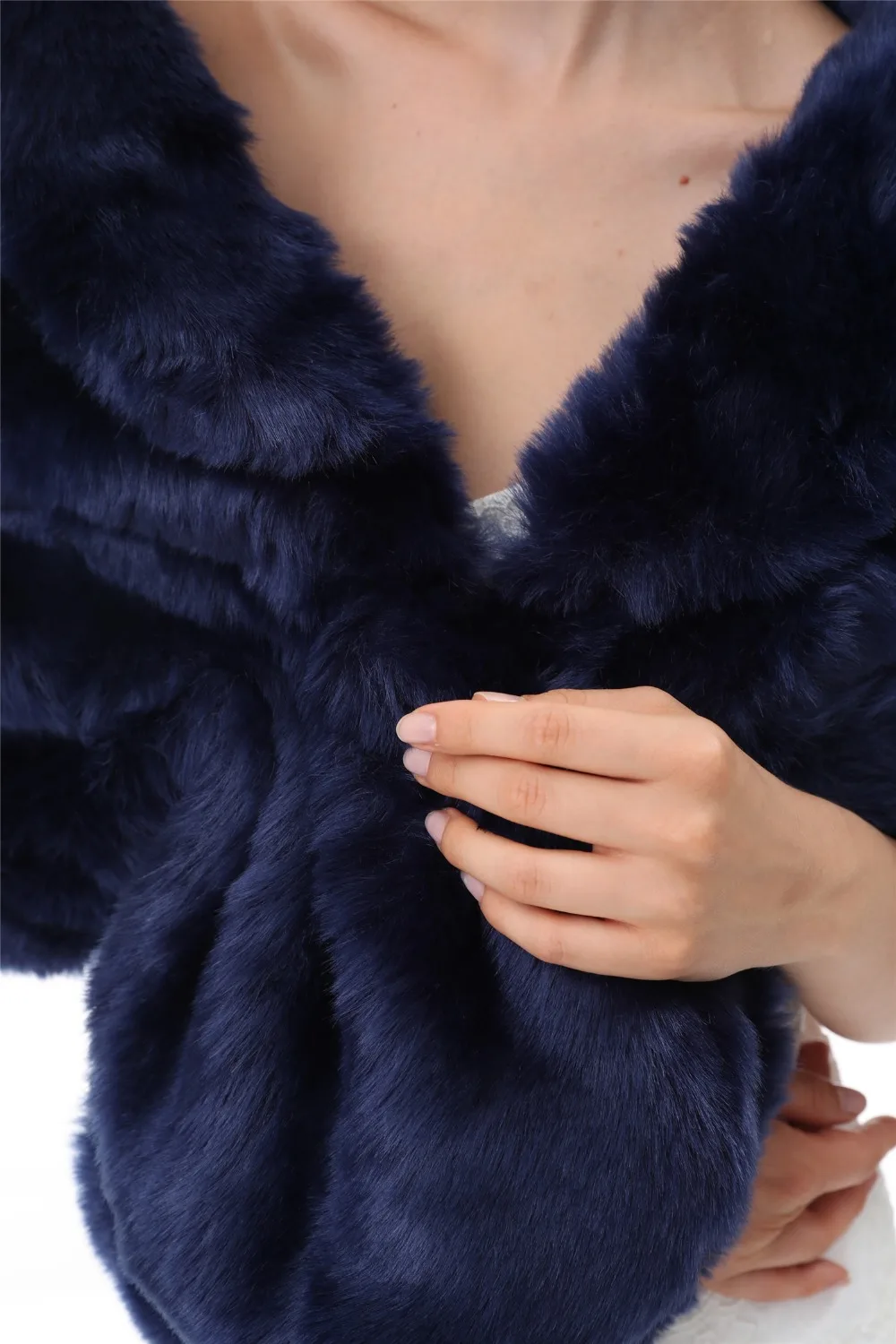 Темно-синее зимнее женское Болеро Элегантное свадебное платье пальто обертывание Высокое качество Свадебный жакет