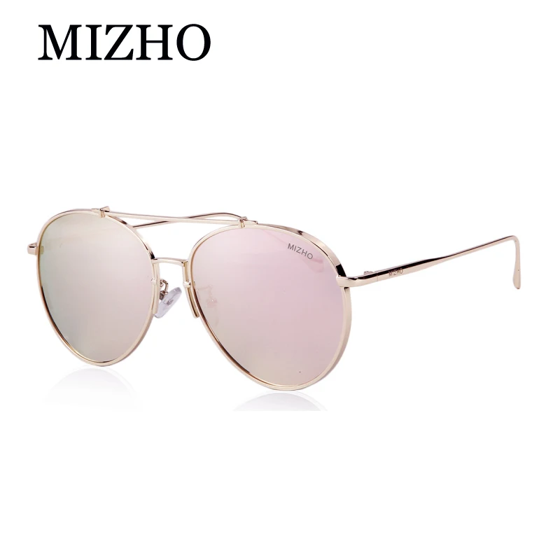 

MIZHO Real Visual Polarized Women Sunglasses Aviation Flash Mirrored Lens UV Protection Eyewear Men Pilots Sun Glasses Pink 2019