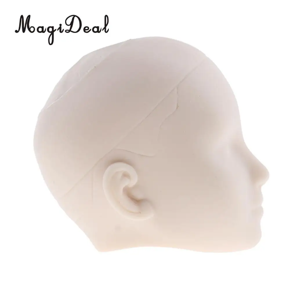 MagiDeal 1:6 Scale Vinyl Action Figure Doll Head Reference Sculpting Makeup Practice for Dolls Model Children Toy General Skin