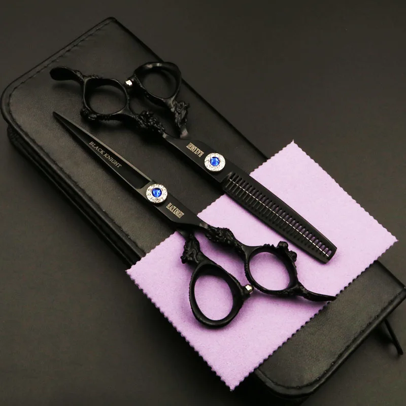 Профессиональные ножницы Черный Дракон ручка 6 дюймов для резки и истончение ножницы салон парикмахерских парикмахера ножницами