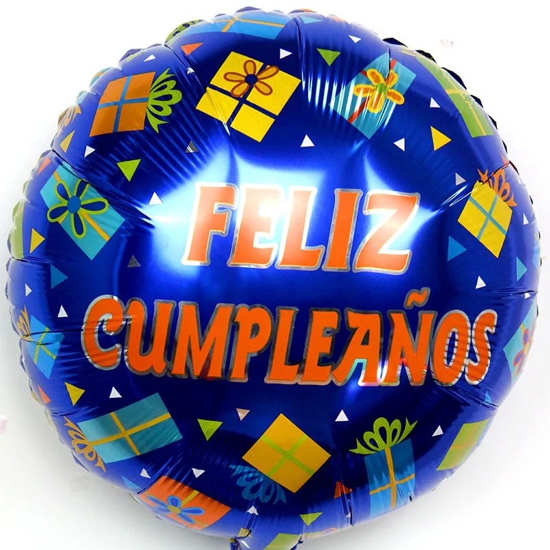 18 дюймов с днем рождения испанские Воздушные шары 5 шт./лот Feliz Cumpleanos гелиевая