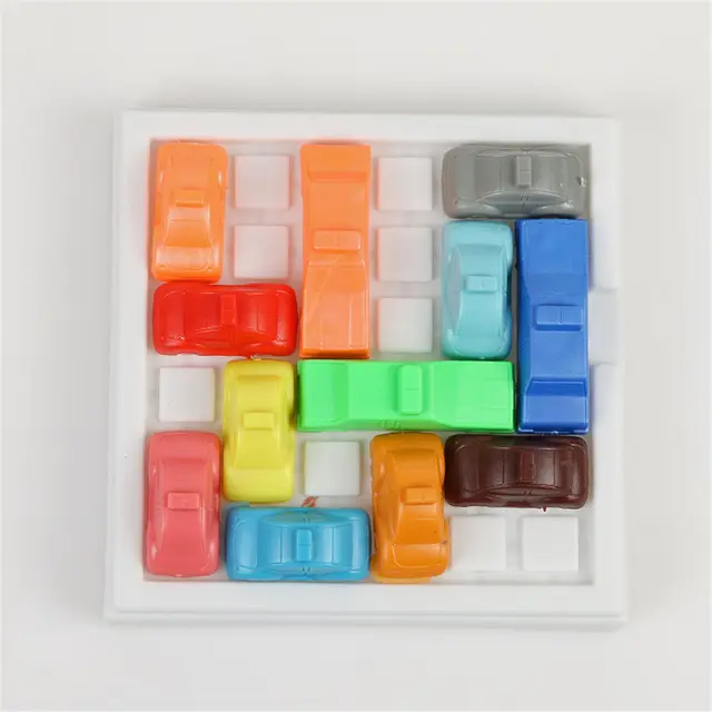 1 set plastic car a kids toys traffic jam slide car brain teaser