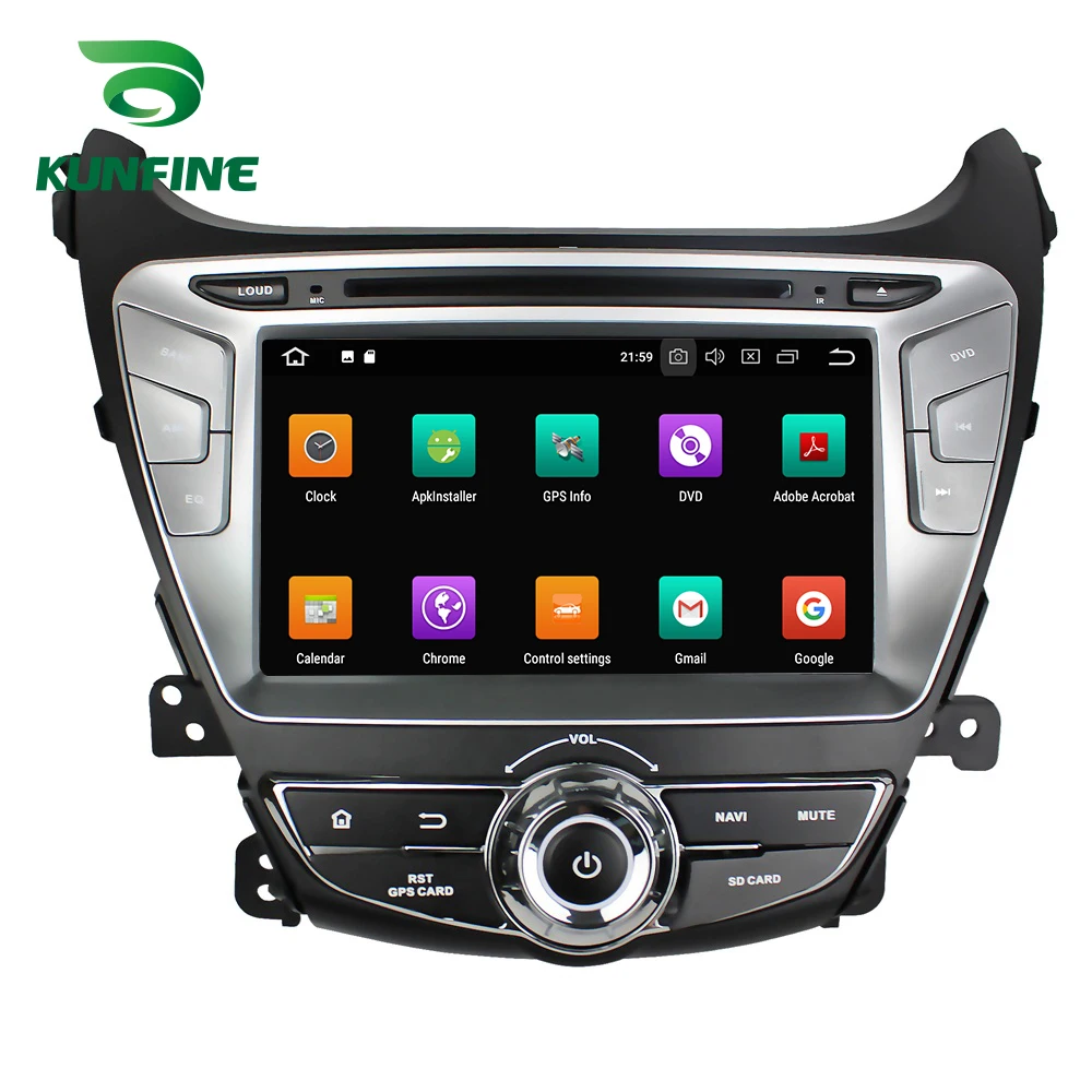 Top Octa Core 4GB RAM Android 8.0 Car DVD GPS Navigation Multimedia Player Car Stereo for Hyundai Elantra 2014 Radio Headunit WIFI 1