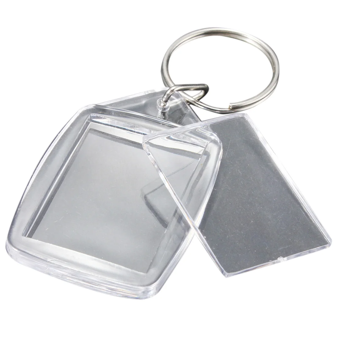 EDFY 5x Clear Acrylic Blank Keyrings Insert Passport Photo Keychain