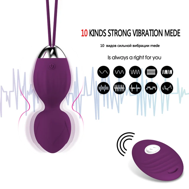 4 pcs Vaginal tighten Exercise Kegel Balls 10 Speed Vibrating eggs Silicone Ben wa ball G Spot Vibrator Erotic sex toy for Women 3