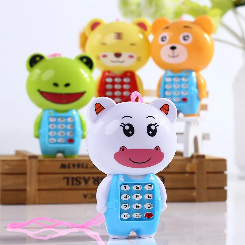Электронный игрушечный телефон для детей животные звучание цифровой вокальный светящийся музыкальный мобильный телефон детские