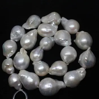 

wan 003187 Natural AAA+ Baroque Pearl Freedom Beads necklace