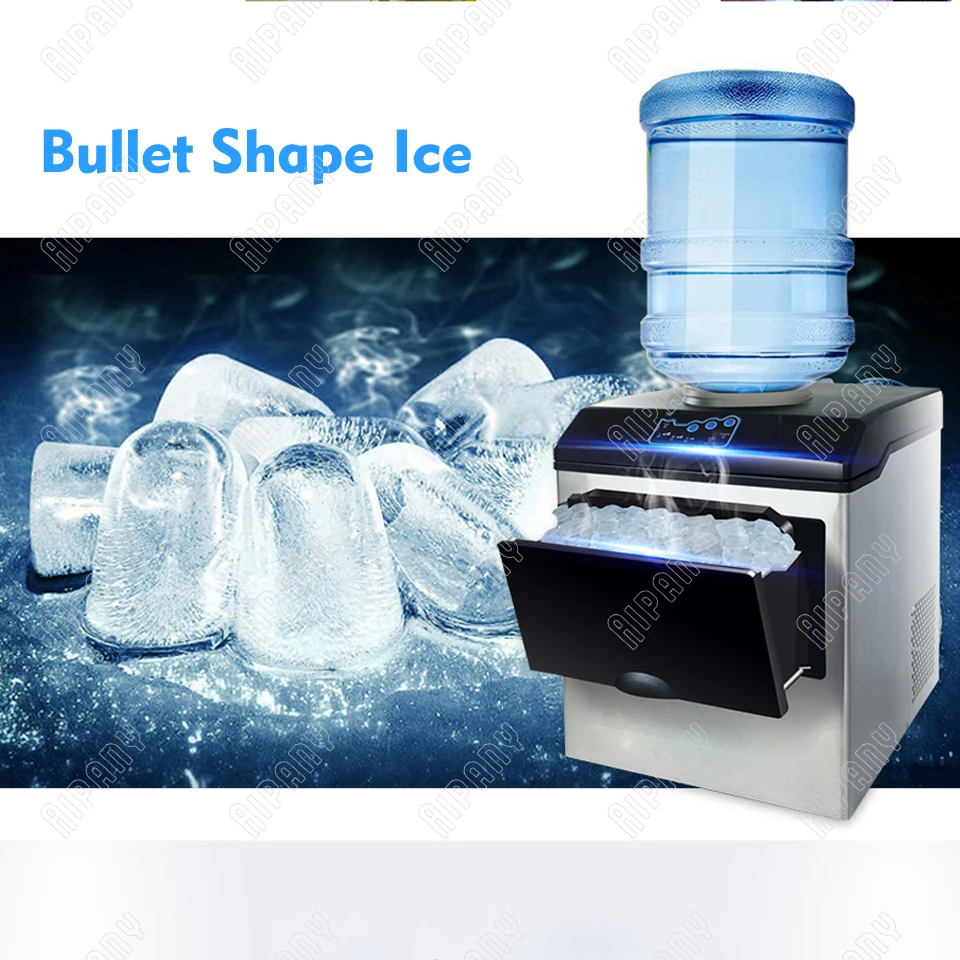 HZB25 electric bullet ice maker 25KG/24H portable ice making machine countertop ice machine silent automatic ice machine