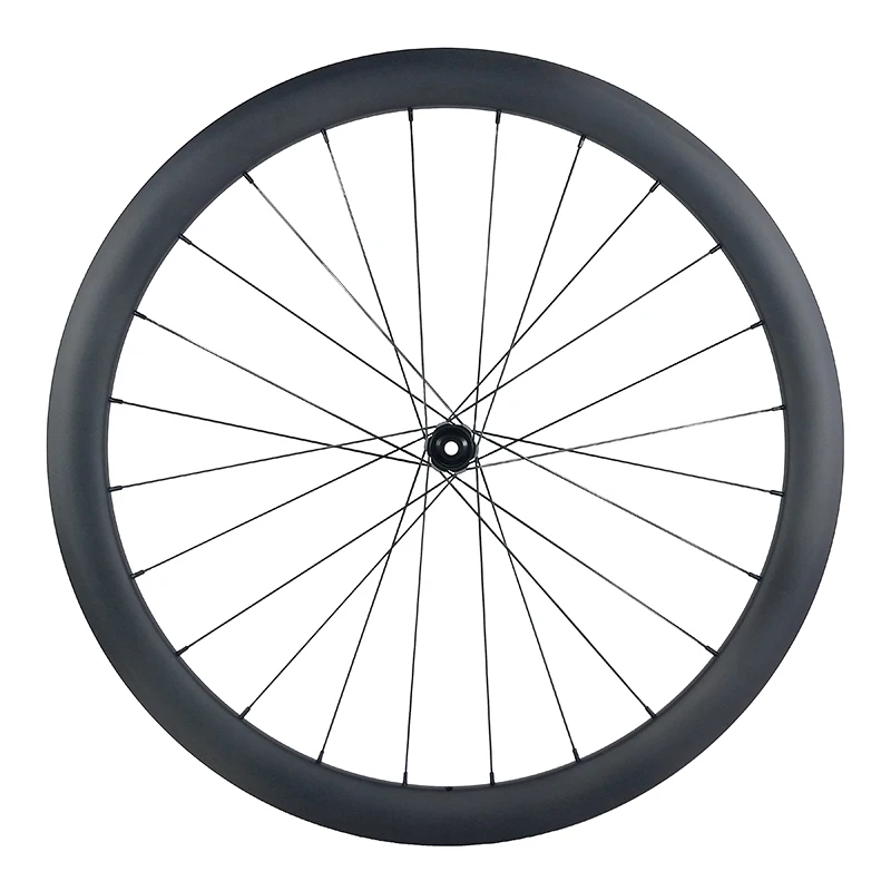 Cheap 1390g 700c 42mm asymmetric road disc carbon wheels 25mm wide clincher tubeless 350S center lock cyclocross bicycle 12X100 12X142 4