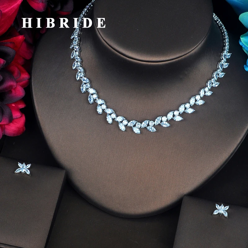 Роскошный Новый кулон HIBRIDE с фианитом в виде маркиза наборы женских ювелирных