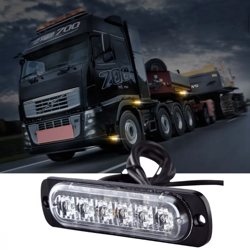 Waterproof Led Car Side Flashing Beacon Light Drl Daytime Driving