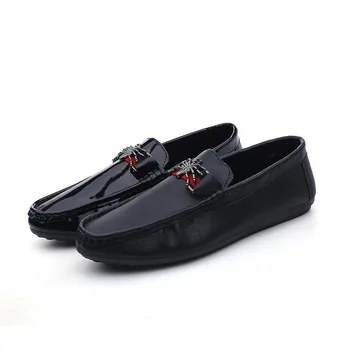 

OLOME 2019 new trend men's shoes Korean version of a pedal peas shoes casual shoes