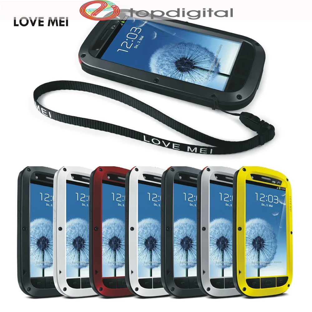 bilder für LIEBE MEI Stoßfest Wasserdicht Metall Fall für Samsung Galaxy S3 i9300 Stoßfest Fallabdeckung w Hartglas Displayschutzfolie bilder für LIEBE MEI Stoßfest Wasserdicht Metall Fall für Samsung Galaxy S3 i9300 Stoßfest Fallabdeckung w Hartglas Displayschutzfolie