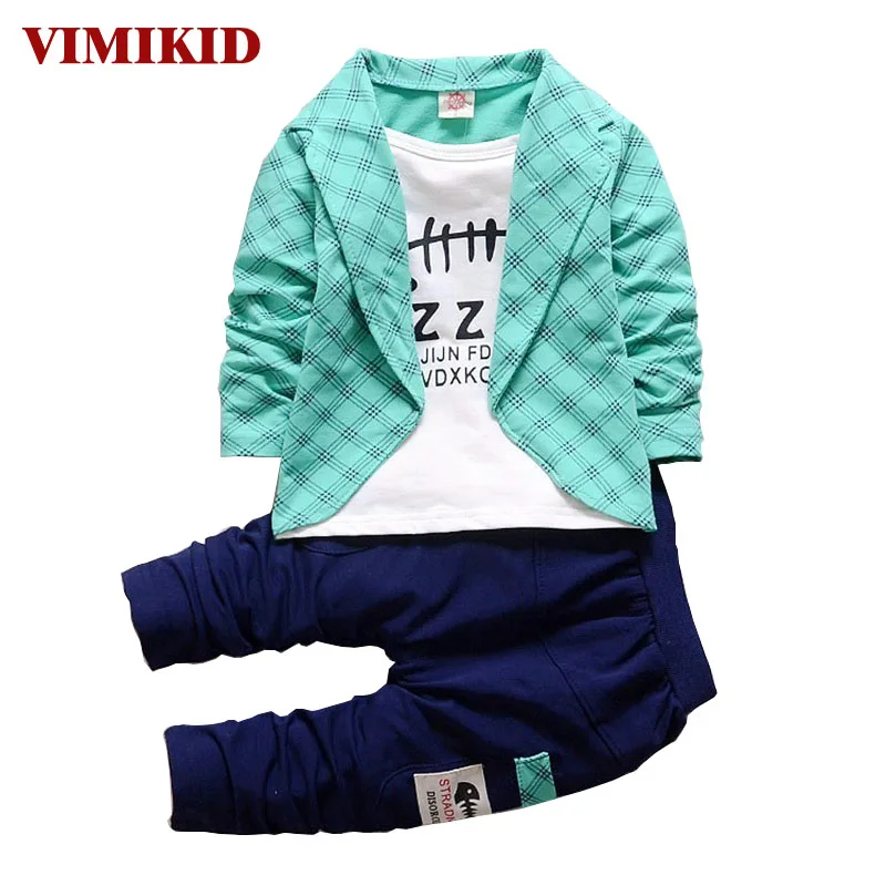 VIMIKID الربيع الخريف طفل الطفل الصبي الرسمي الازياء والملابس مجموعات أحدث ملابس الأولاد بدلة 2 قطعة الأطفال الرضع الملابس k1 VIMIKID الربيع الخريف طفل الطفل الصبي الرسمي الازياء والملابس مجموعات أحدث ملابس الأولاد بدلة 2 قطعة الأطفال الرضع الملابس k1