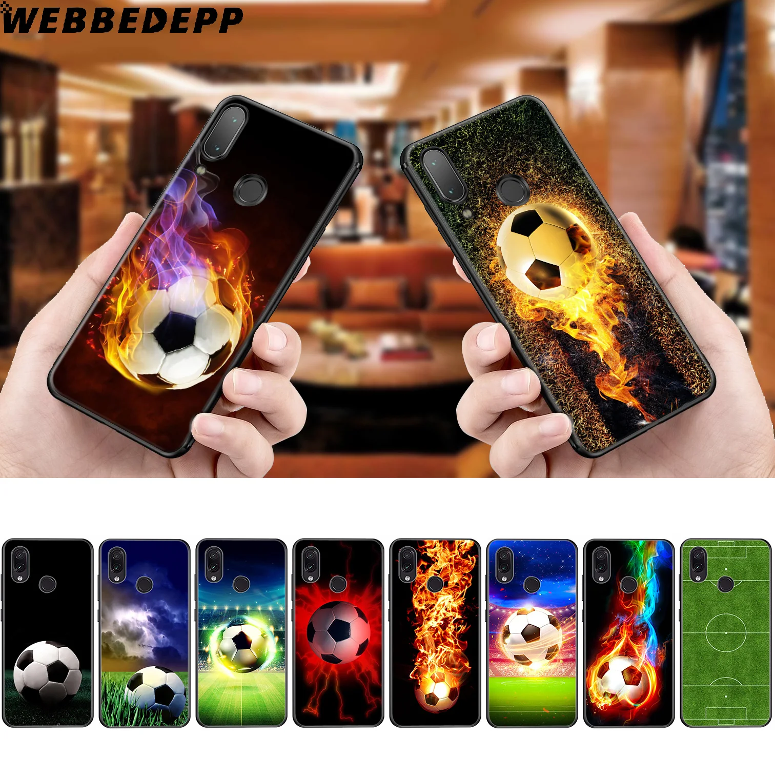 WEBBEDEPP футбольный мяч мягкий чехол для Xiaomi Redmi K20 7A 4A 4X 5 5A 6 6A S2 Note 8 4 7 Pro Plus Prime |