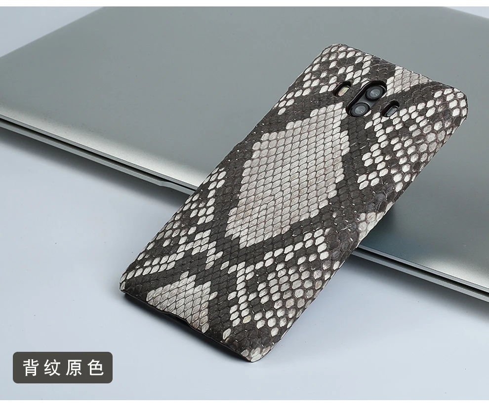 Luxo para Huawei Case do Telefone de Couro Plus Luxo Artesanal Pele Python Real Couro Genuíno Case Telefone p9 9 de couro genuíno caso telefone