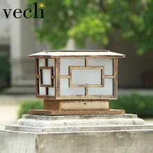 Топ-класс популярный солнечный дверной светильник водонепроницаемый Ретро стиль фонари-колонны открытый вилла садовый светильник ing