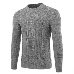 Новые поступления Для мужчин повседневные свитер кардиганы метросексуал стиль Для мужчин теплые модные свитер с круглым вырезом
