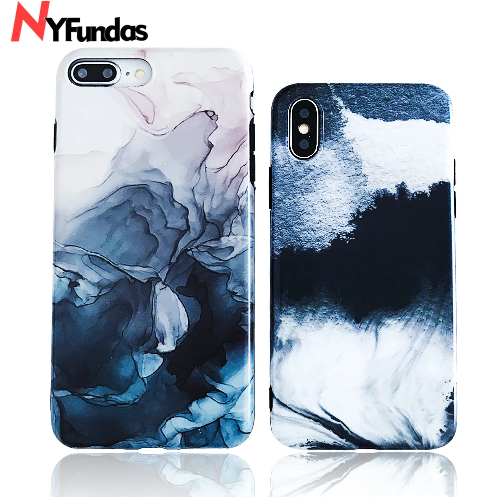 

NYFundas For iPhone XS Max Case Frosted Matte Soft Cover back for iphone X XS XR 8 7 6 6s plus Nordic style Conque Accessories