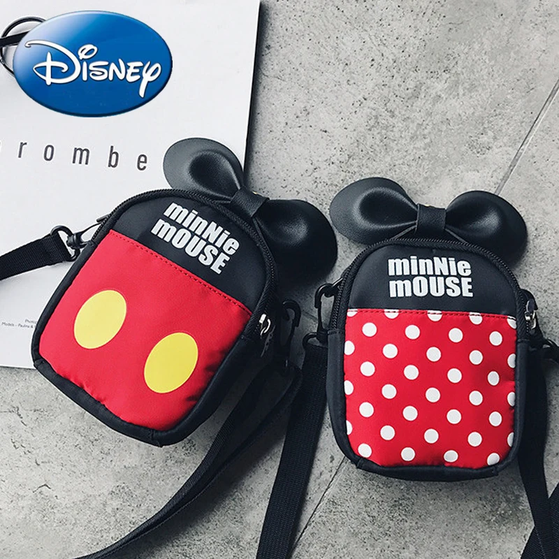 

Disney Kids Mickey Minnie Mouse Girls Crossbody Diagonal School Bags 2019 New Cartoon Pu Skin Travel Children Cute Backpack Bag