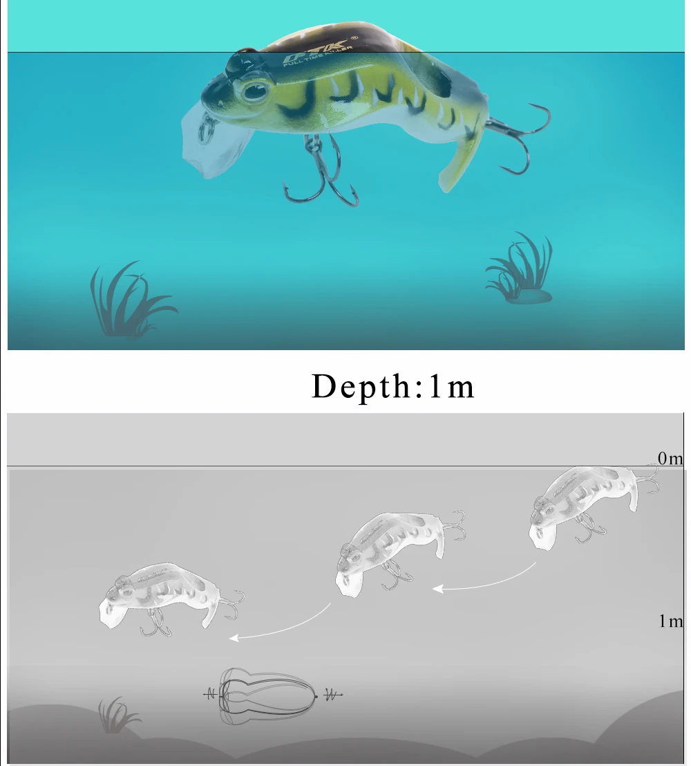 FTK 8 г Topwater Jump твердая лягушка рыболовная приманка 6 см Искусственные воблеры плавающая лягушка подергивающая рыболовная приманка на окуня Щука тройной крючок