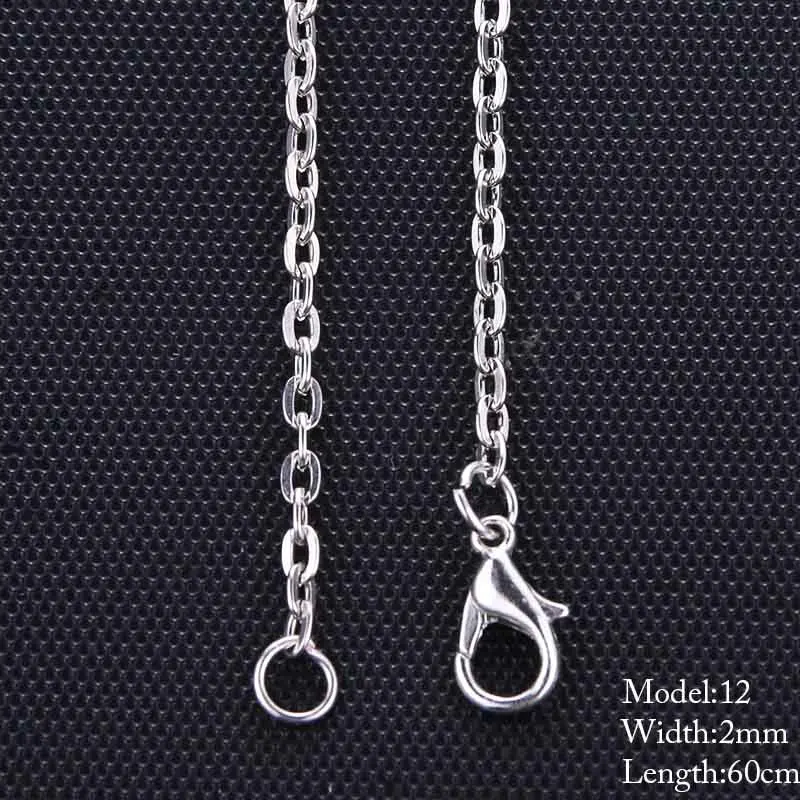 10 Style Sterling Chain Necklace 2 Style Stainless Steel Chain With Lobster Clasps Fine Chain Men Women Accessories 