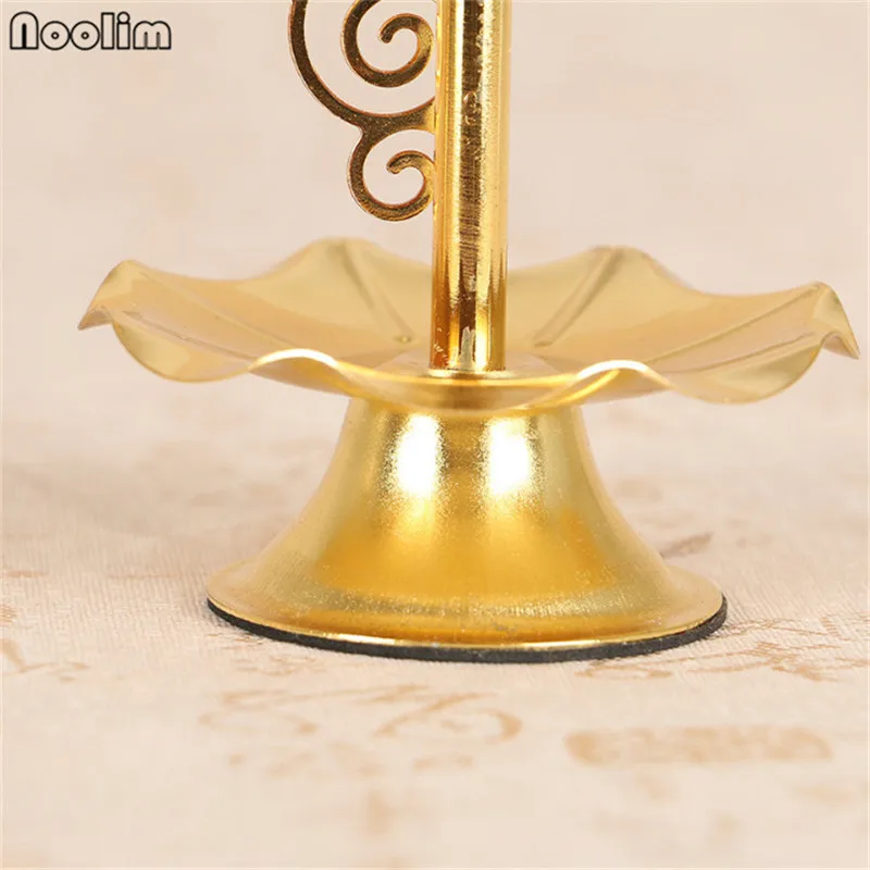 Сплав цветок лотоса металлические подсвечники домашний декор Малый Tealight Золотой подсвечник буддизм подсвечники 50XX215
