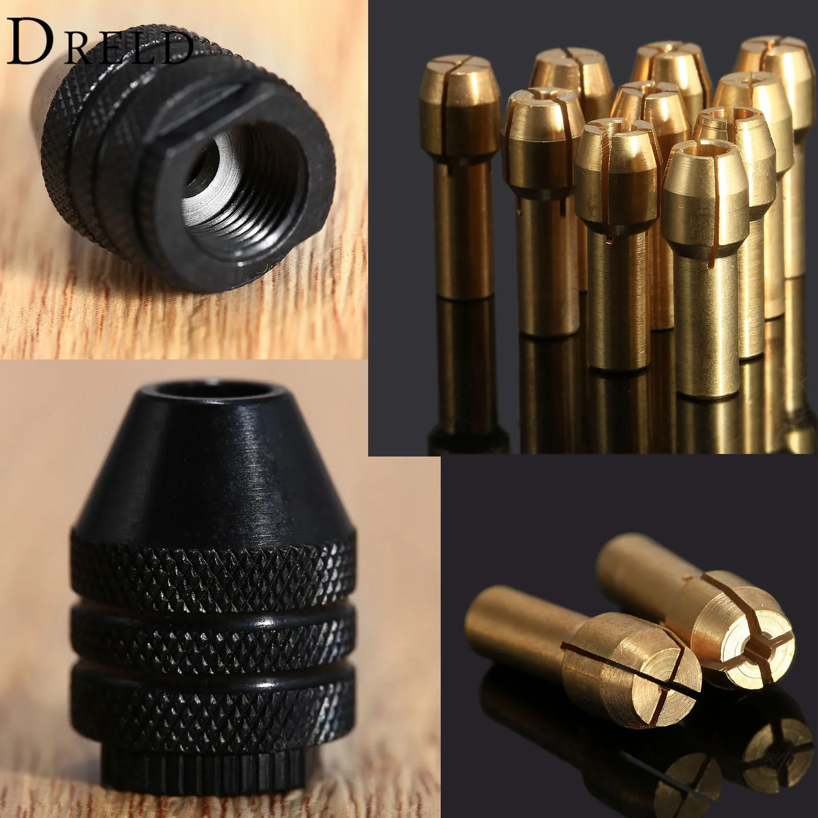 Buy 10Pcs Brass Collet Chuck 0.5 3.2mm Drill Chuck 4