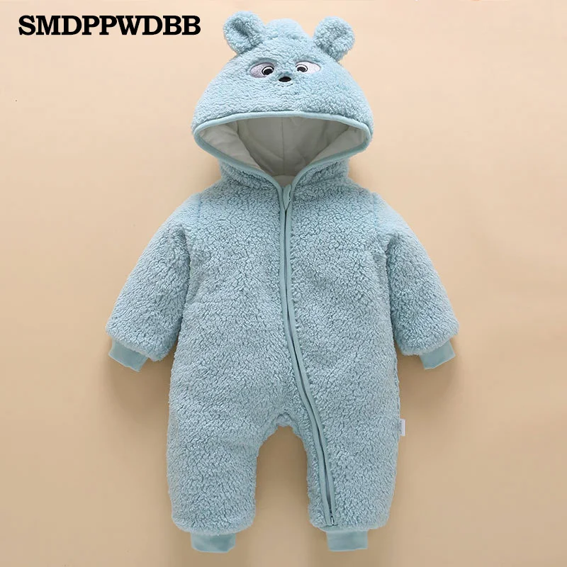 2019 New coral fleece baby One piece bodysuit clothes winter boys