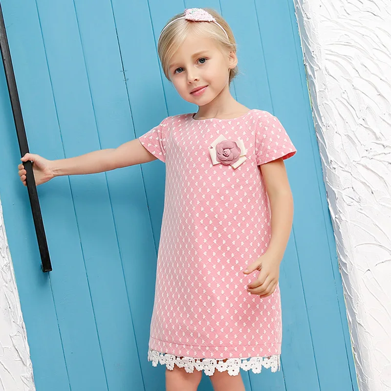 Baby Flower Girl Evening Dress 2016 Summer Style Fashion Lace Princess Dresses Kids Costume Children Clothes