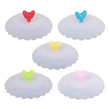 Диаметр 10,5 см экологически чистый силикон кружка в форме сердца крышка с ложкой