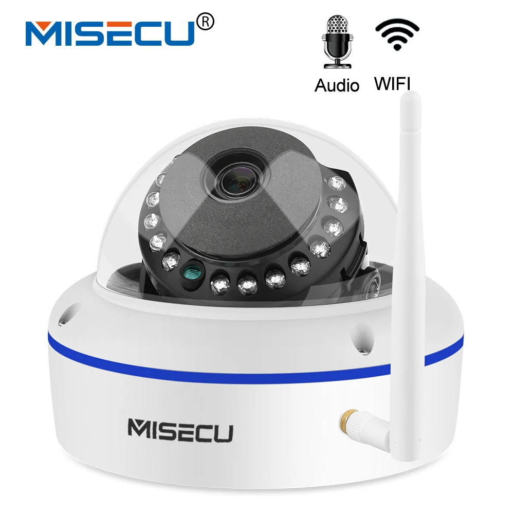 

MISECU 1080P Wifi IP Audio Camera Internal Microphone CCTV Security 2MP Wireless Wire Indoor Ip Camera Vandalproof IR Night