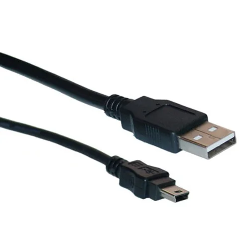 

USB Type A Male / Mini-B Male Cable, 5 Pin, Black, 3 ft