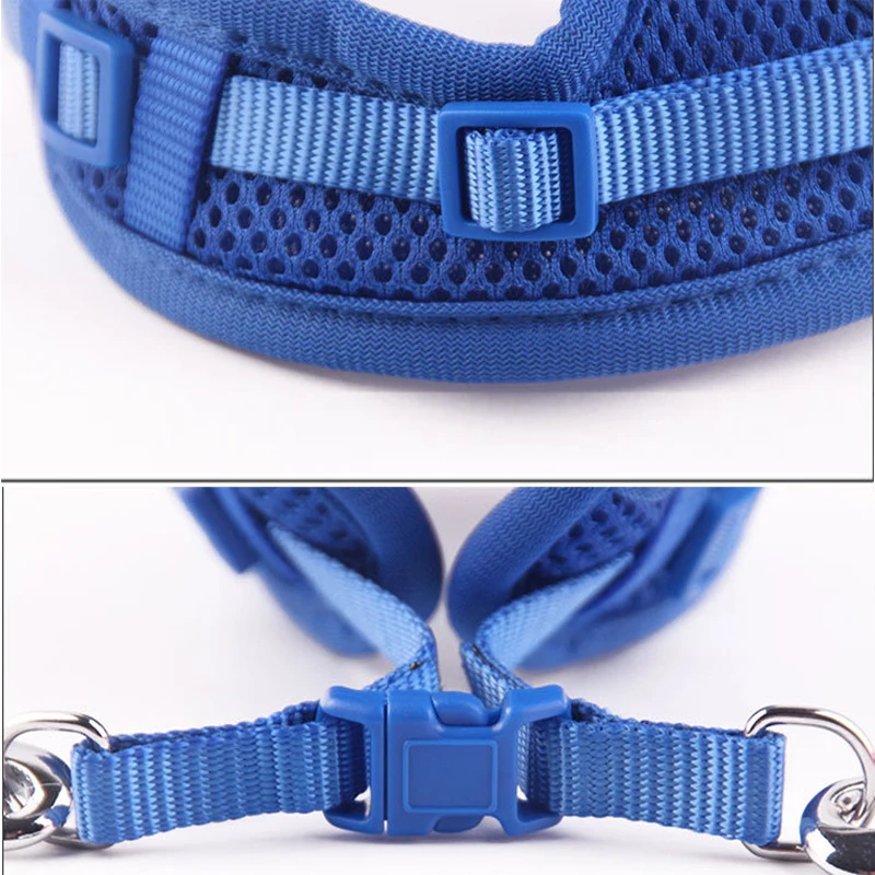 Dog Cat Harness Vest Pet Supplies Adjustable Soft Breathable Mesh Chest Strap Walking Lead Leash for Puppy Small Medium Dog