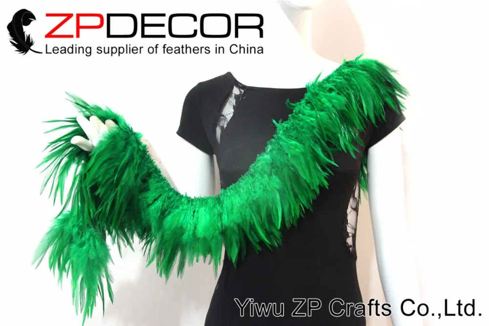 Zpdecor 700-800 штук/комплект 4-6 дюймов яркая Келли зеленая фиалка "петушиные перья" натянутая для специальных выступлений и DIY