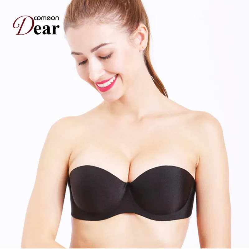 Comeondear Drop shipping Sujetador Sin Espalda BK025 Strapless Self