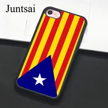 Juntsai Bandera de Cataluña fundas para iPhone 5 y 5s SE 6 6s 7 8 Plus X cubierta de espalda protectora dura Coque para iPhone 7 Plus