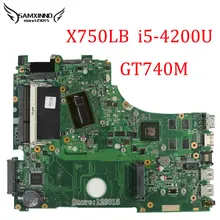 For ASUS X750LB Laptop Motherboard with Intel X750LB rev2.0 i5-4200U GT740M 2GB DDR3 Non-integrated mainboard 100% Tested