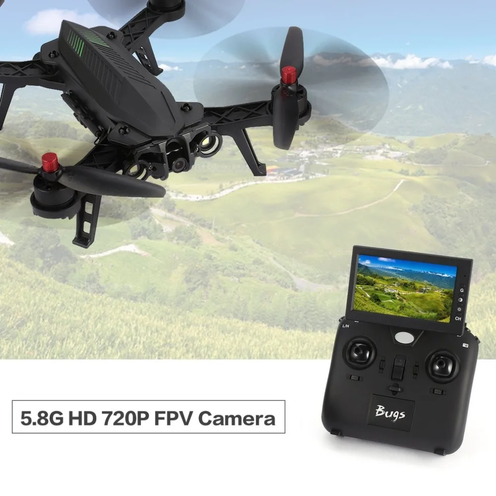 

MJX Bugs 6 B6 2.4GHz 4CH 6 Axis Gyro RTF Drone With HD 720P 5.8G FPV Camera And 4.3" LCD RX Monitor Brushless RC Quadcopter