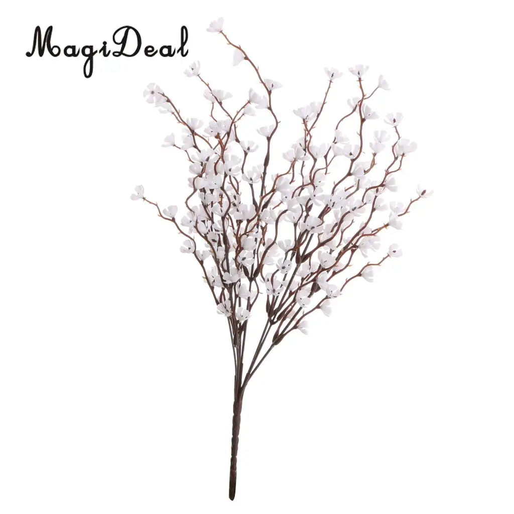 7 Forks Artificial Plum Blossom Branch Simulation Plastic Flower Branches Bouquets DIY Home Wedding Party Decor Art