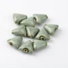 Triangle Shape unique Ceramic beads Jingdezhen not wooden  China Ceramics beads 10pieces/lot #A516C ► Photo 1/6