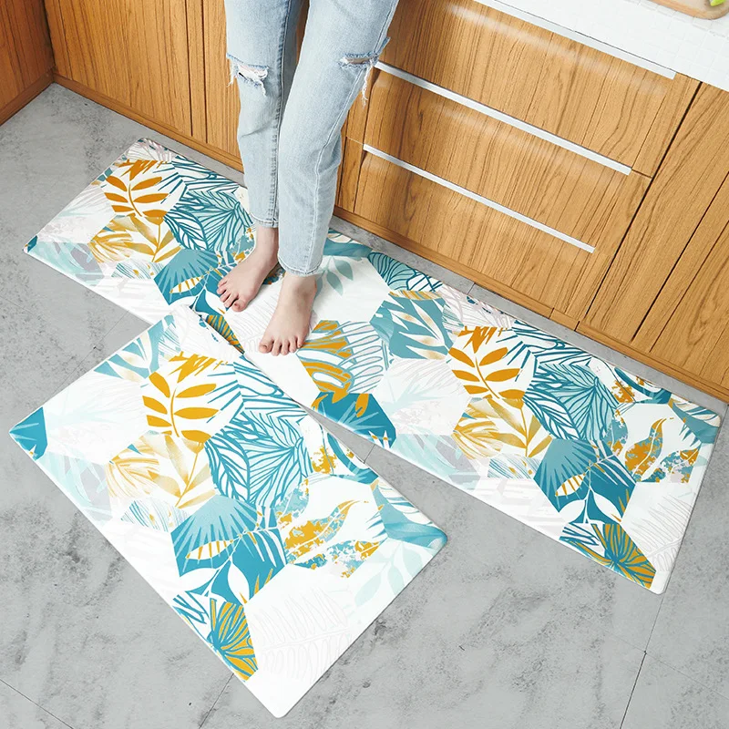 

New Modern Soft PVC Door Mat Anti-Slip Soft Nordic Style Fashion Area Rugs Carpet For Kitchen Mat Kitchen Carpet Delicate Floor