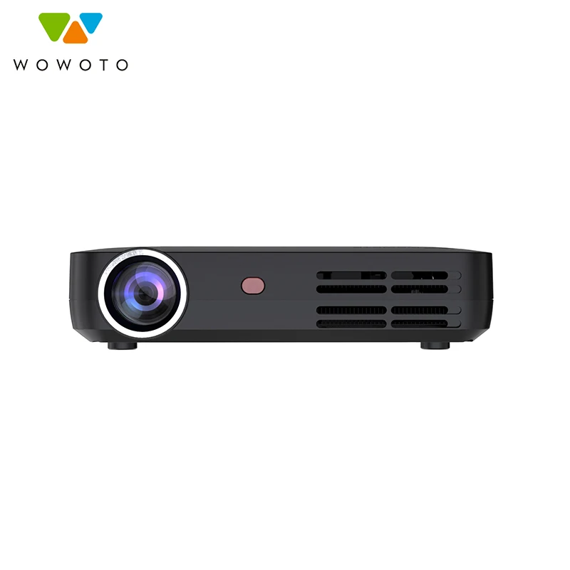 WOWOTO Projector 1280*800 Resolution Android Wi-Fi  Bluetooth 600Ansi LED Portable HD Beamer for Home Cinema Manual focus H8