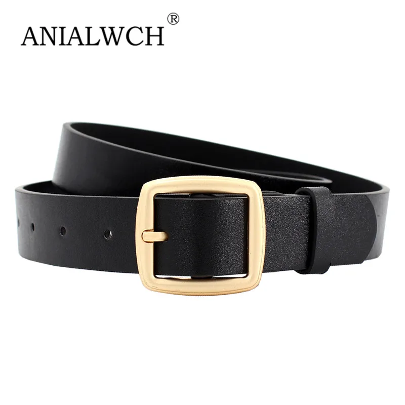 105x2.8cm Designer Gold Square Buckle Belt For Women Jeans 2019 High Quality Female Black Wide ...