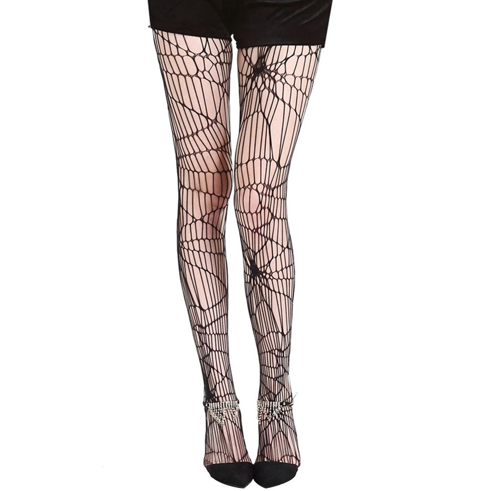 

2019 Hot Women Sexy Distressed Net Spider Web Tights Stockings Footed Pantyhose Gift