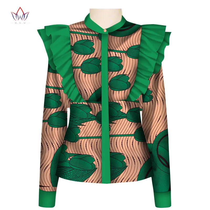 

2019 autumn African Clothes for women Dashiki Ruffle Long Sleeves Africa Clothing Plus Size Traditional African Clothing WY5010