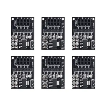 

6pcs NRF24L01+ Breakout Adapter for NRF24L01+ Wireless Module with on-board 3.3V Regulator