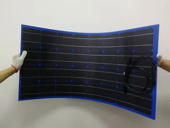 

Newly Flexible solar panel 100W 18VDC monocrystalline solar cell panel solar semi 12V solar battery charger