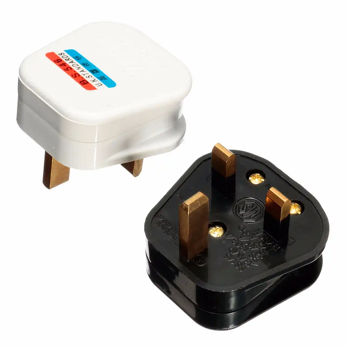 13A Fused Plug 230V Black Replacement Household UK Mains Rewireable Standard New