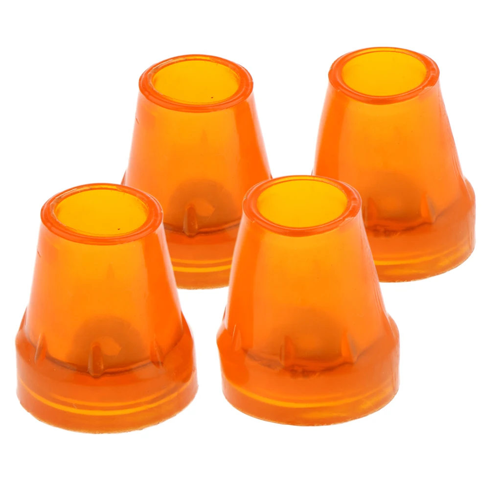 4 Pieces Anti Slip Rubber Tip For Cane Walking Stick Crutches Chair 7/8 Inch
